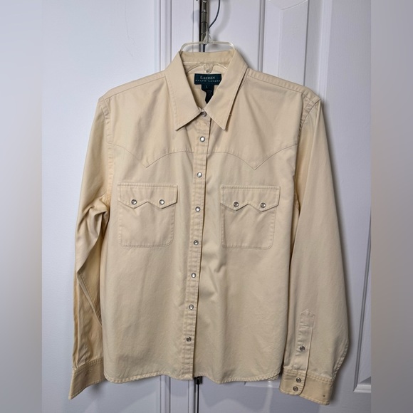 Ralph Lauren vintage Cream Button Down Shirt - Picture 1 of 6